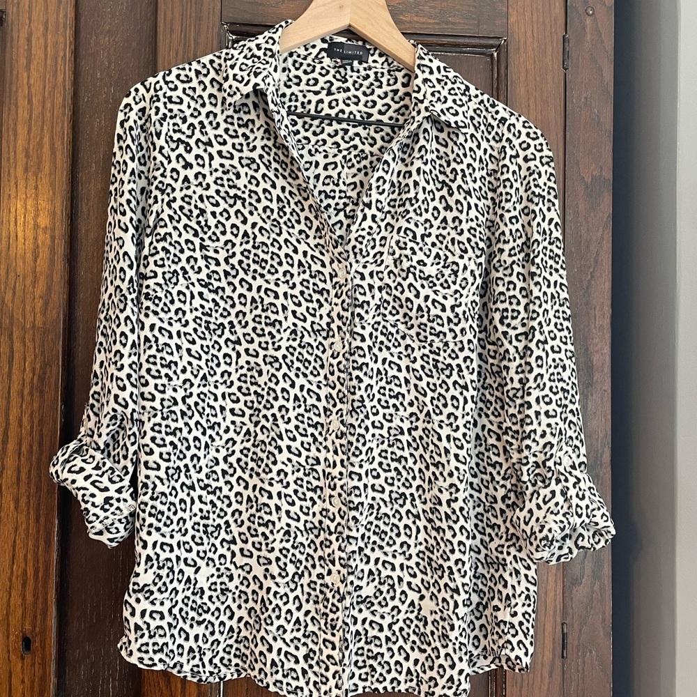 The Limited Monochrome Animal Print Button Down Shirt
